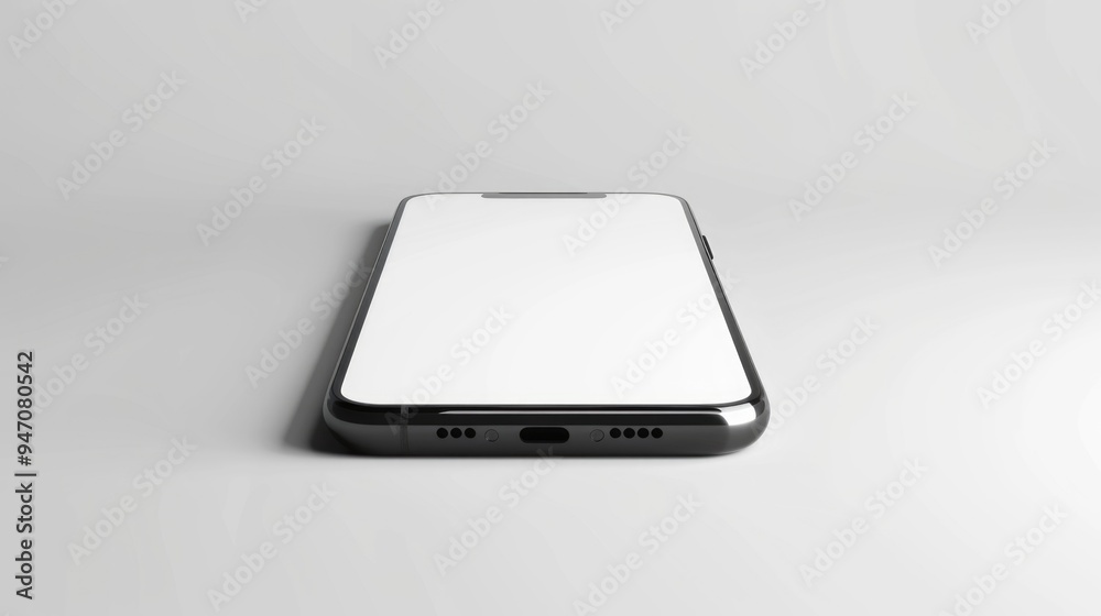 Poster close-up view of a cell phone on a table
