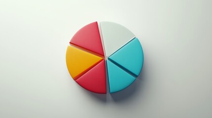 A top-down view of a pie chart with financial data, featuring different colored segments and a legend explaining each portion, set against a clean, light background.