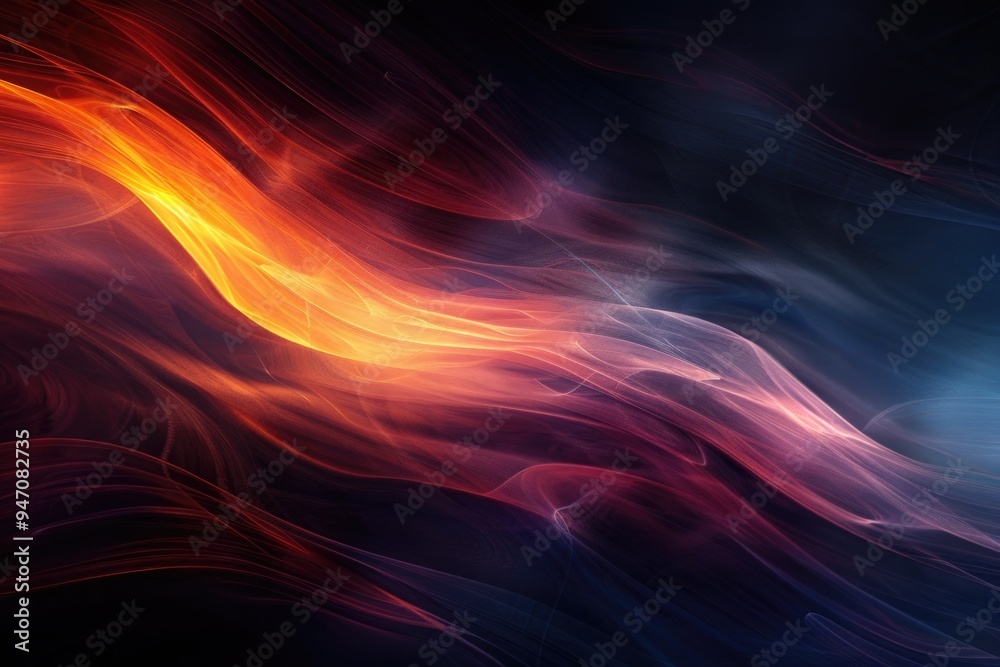 Poster a vibrant and textured abstract design on a black background