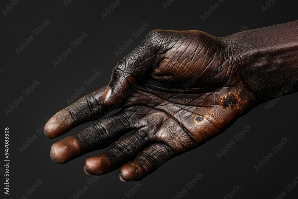 Aufkleber A close-up shot of a person's hand grasping an unknown item, suitable for use in various contexts where hands or objects need to be depicted