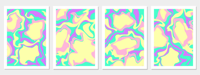 collection of abstract colorful waves  cover backgrounds. Creative illustration for poster, web, landing, page, cover, advertisement, greeting, card, promotion.