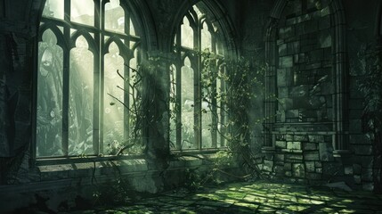 Overgrown Ruins of an Ancient Structure.