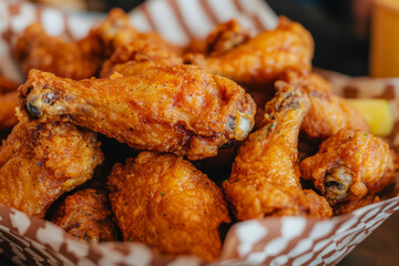 Fried Delicious And Juicy Chicken Wings In Grill Sauce Created With Artificial Intelligence