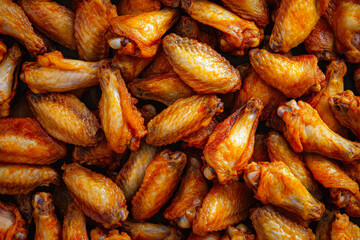 Fried Delicious And Juicy Chicken Wings In Grill Sauce Created With Artificial Intelligence