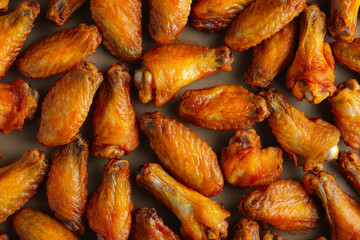 Fried Delicious And Juicy Chicken Wings In Grill Sauce Created With Artificial Intelligence