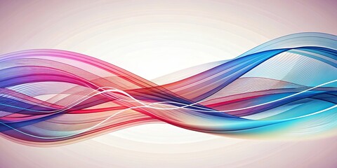 Naklejka premium Abstract background with intersecting lines and flowing waves , abstract, background, lines, waves, shadows, lights
