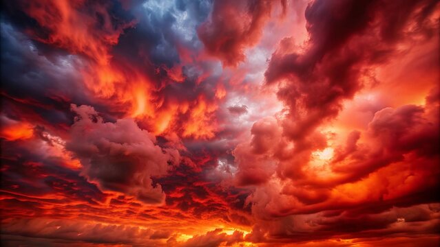 Dramatic red clouds in a stormy sky , stormy, dramatic, red, clouds, weather, sky, nature, atmosphere, ominous, climate, colorful