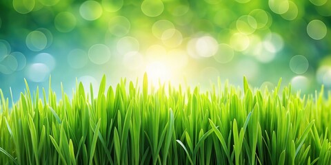 Obraz premium Green grass on background, perfect for spring or summer designs, green grass,background, plant, lawn, field, nature