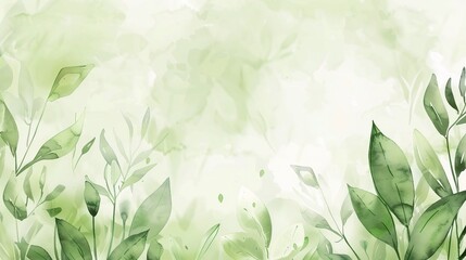 Stunning Green Beautiful Simple Watercolor Background: A Serene and Elegant Visual Masterpiece. Showcasing the Charm of Soft Colors and Minimalist Design.