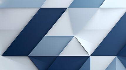 Obraz premium Geometric abstract design in shades of blue and white