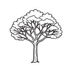 Elegant Tree Vector Perfect for NatureThemed Designs and Projects