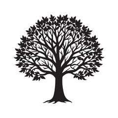 Elegant Tree Vector Perfect for NatureThemed Designs and Projects
