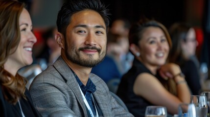 Obraz premium Networking Opportunity: Time set aside for attendees to interact, exchange ideas, and network, fostering valuable connections and collaborations. 
