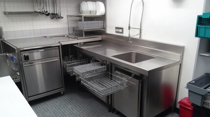 Stainless Steel Kitchen Sink and Dishwasher