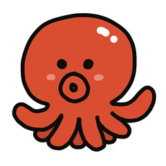 Obraz premium octopus cartoon character