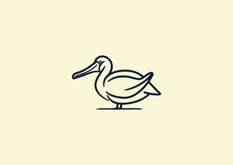Albatros logo design vector icon flat illustration