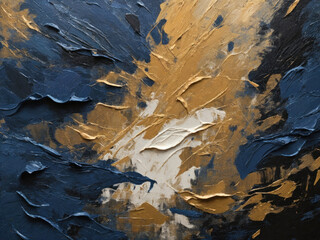 Naklejka premium abstract rough dark blue black art painting texture
