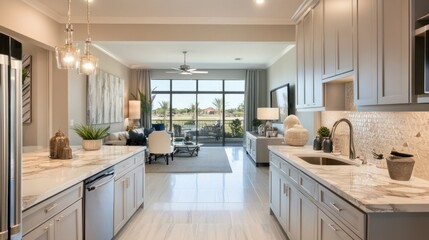 Modern Kitchen with a View