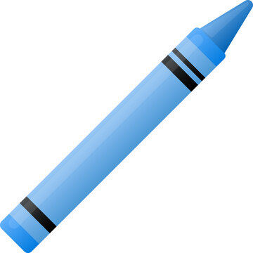 Painting tool blue crayon