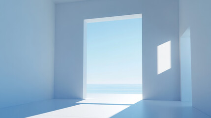 Fototapeta premium White Room View.