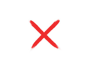 Red X Mark Vector Illustration | Cross Symbol | Warning Icon | Downloadable Stock Graphic for Web & Print