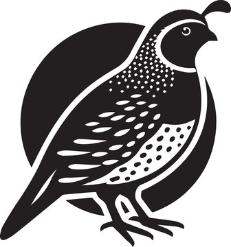 recommend clip art: quail bird black silhouette vector, silhouette vector art illustration