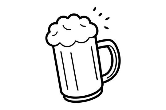 recommend clip art: beer glass line art vector, beer glass bottle icon symbol. beer vector illustration
                    
                    