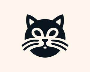 Cat logo design icon symbol vector illustration