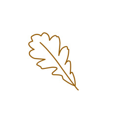 brown leaf outline