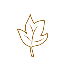 brown leaf outline