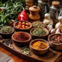 Fototapeta premium Culinary adventure with exotic flavors 