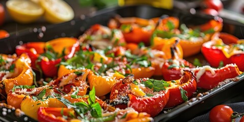 Freshly Baked Mini Bell Pepper Nachos