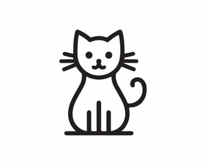 Cat logo design icon symbol illustration
