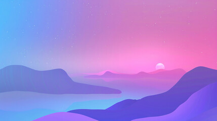 flat background gradient purple and blue-pink