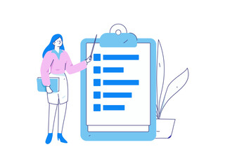 Obraz premium Flat vector illustration of business people operating work scene 