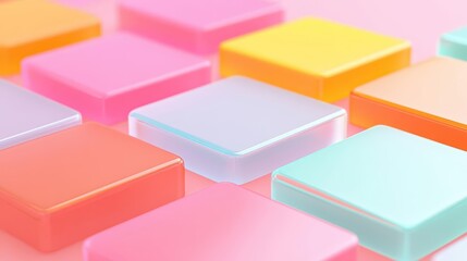 Obraz premium A glassmorphic online forum with frosted discussion panels and vibrant category labels, glassmorphism, forum, vibrant