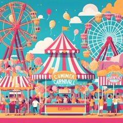 Vibrant Carnival: A Day of Fun and Festivities