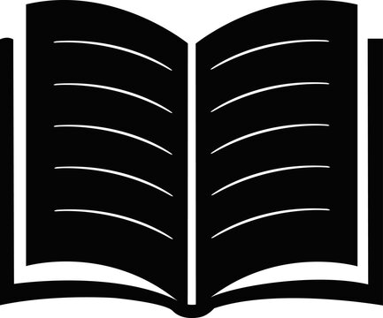 recommend clip art: Elegant Book Outline Vector for Print | book silhouette