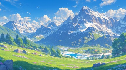 Fototapeta premium 雄大な山岳風景9