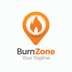 Burn Zone Logo Design Template. Good for Business, Agency, Community and Organization