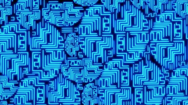 abstract technological circuit connection animation, futuristic, technology