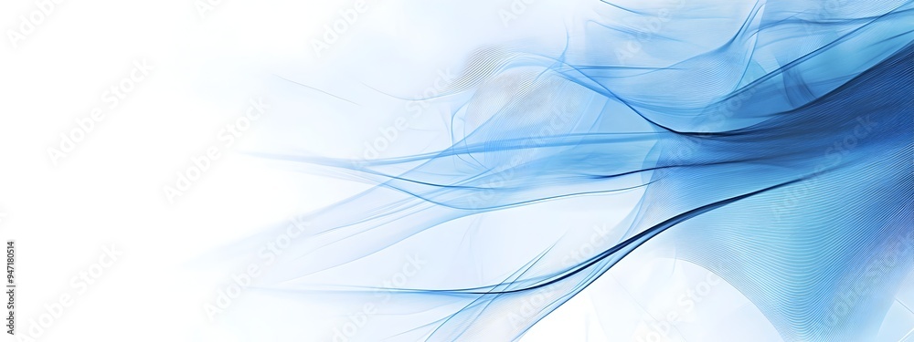 Poster minimalist abstract blue and white gradient background with negative space