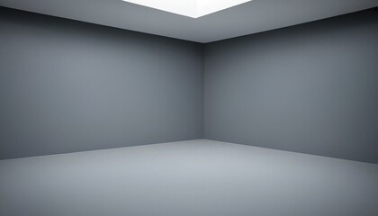 Obraz premium A room with a white wall and a large light on the ceiling 1