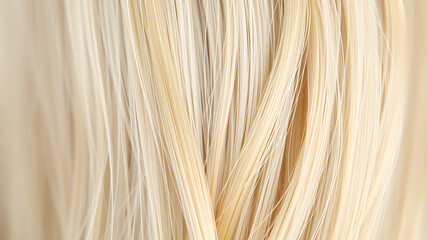 Naklejka premium Close up of shiny long healthy blond hair. Generative AI