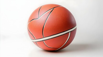 Fototapeta premium Orange Basketball on White Background for Sports Photos