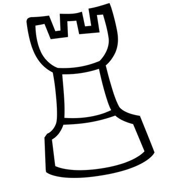 recommend clip art: Rock chess piece symbolizing business strategy and decision making in doodle style.