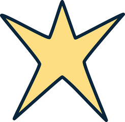 Collection of hand drawn stars. Doodle style