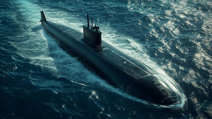 Rapid Underwater Assault Submarine Darting Through the Watery Depths