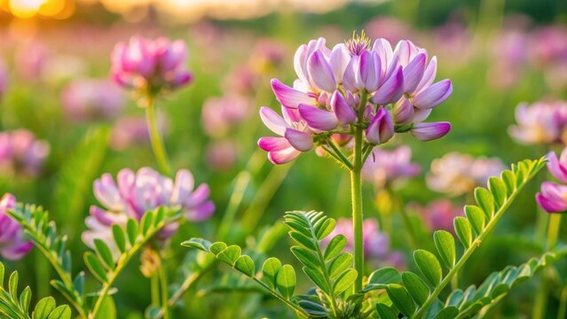 Close-up of herb astragalus plant in field, herb, astragalus, plant, natural, field, close-up