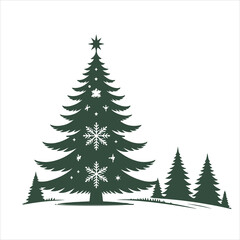 Festive Christmas tree,Tropical Christmas,Christmas tree red with merry xmas wish on cardboard background